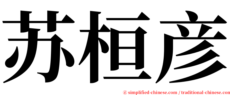 苏桓彦 serif font