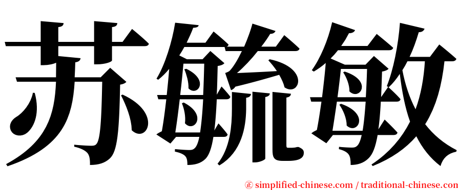 苏毓敏 serif font