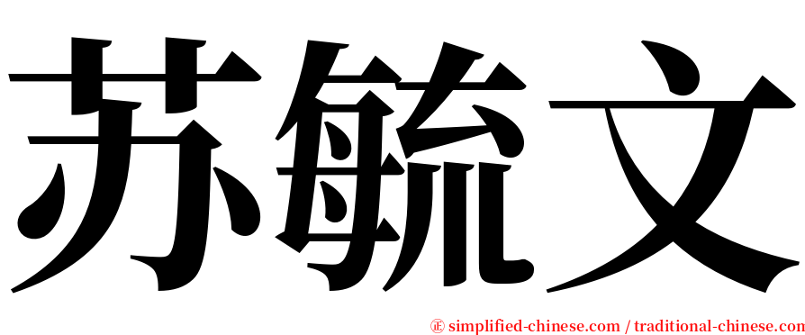 苏毓文 serif font