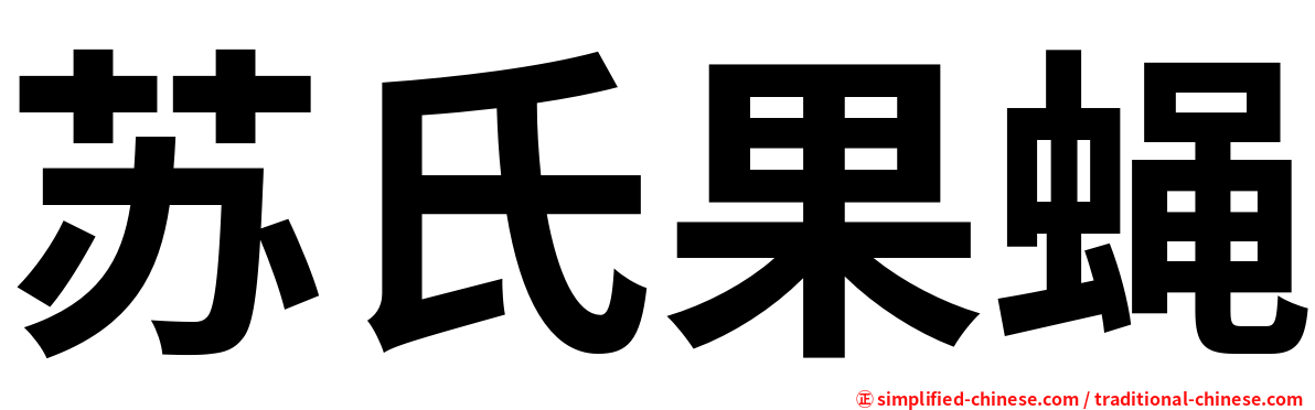 苏氏果蝇