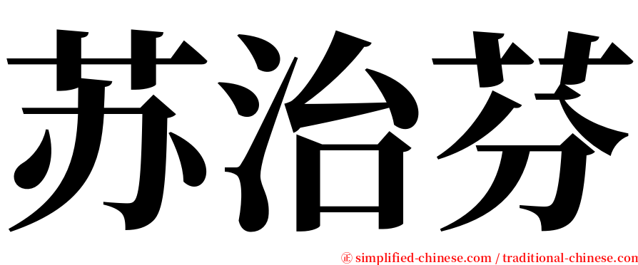 苏治芬 serif font