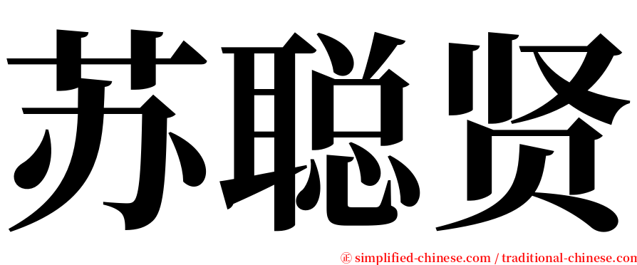 苏聪贤 serif font