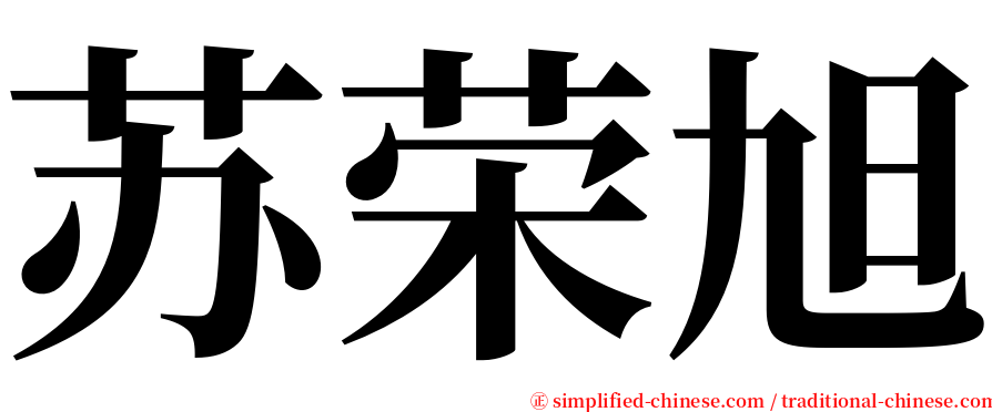 苏荣旭 serif font