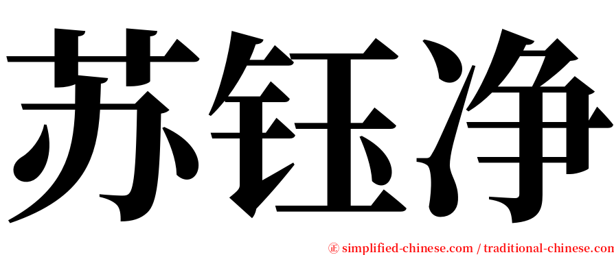 苏钰净 serif font