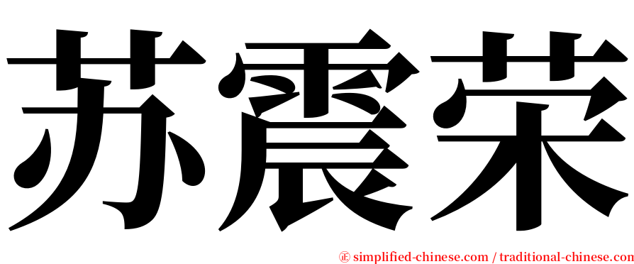 苏震荣 serif font