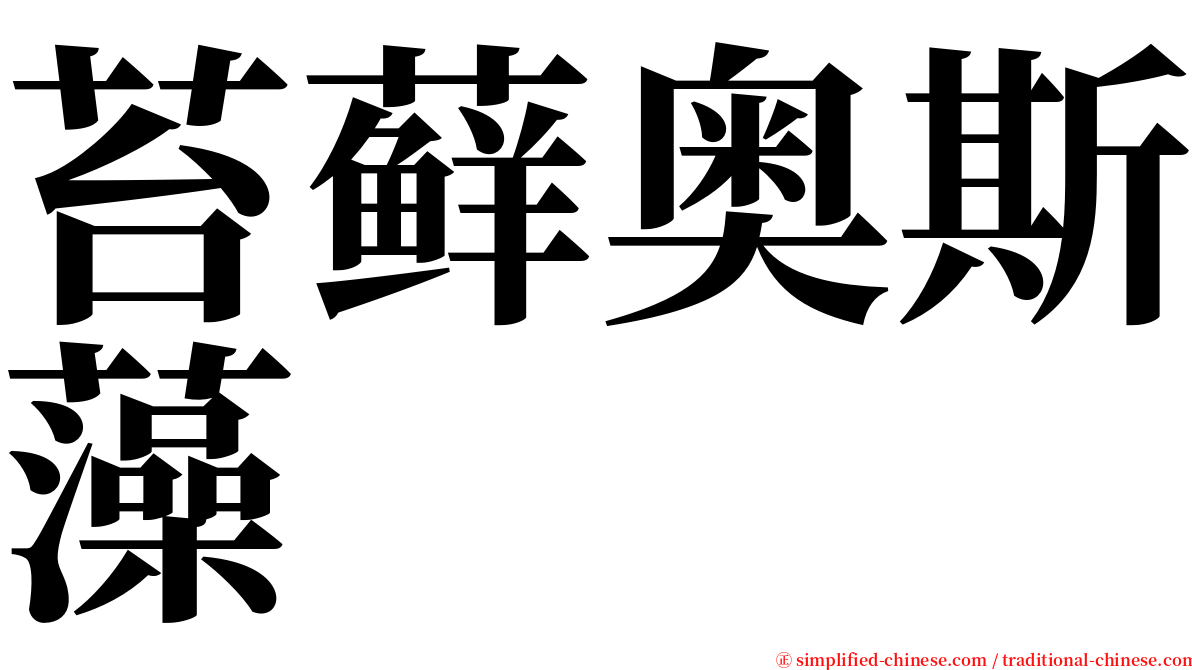 苔藓奥斯藻 serif font