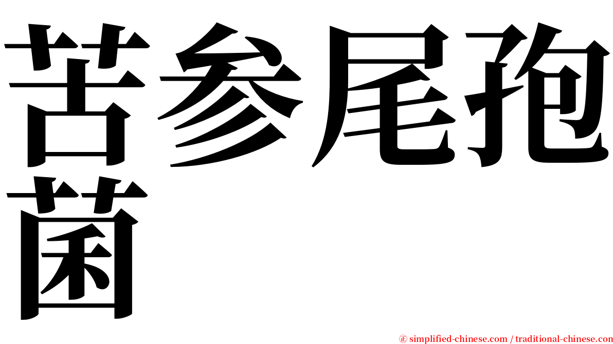 苦参尾孢菌 serif font