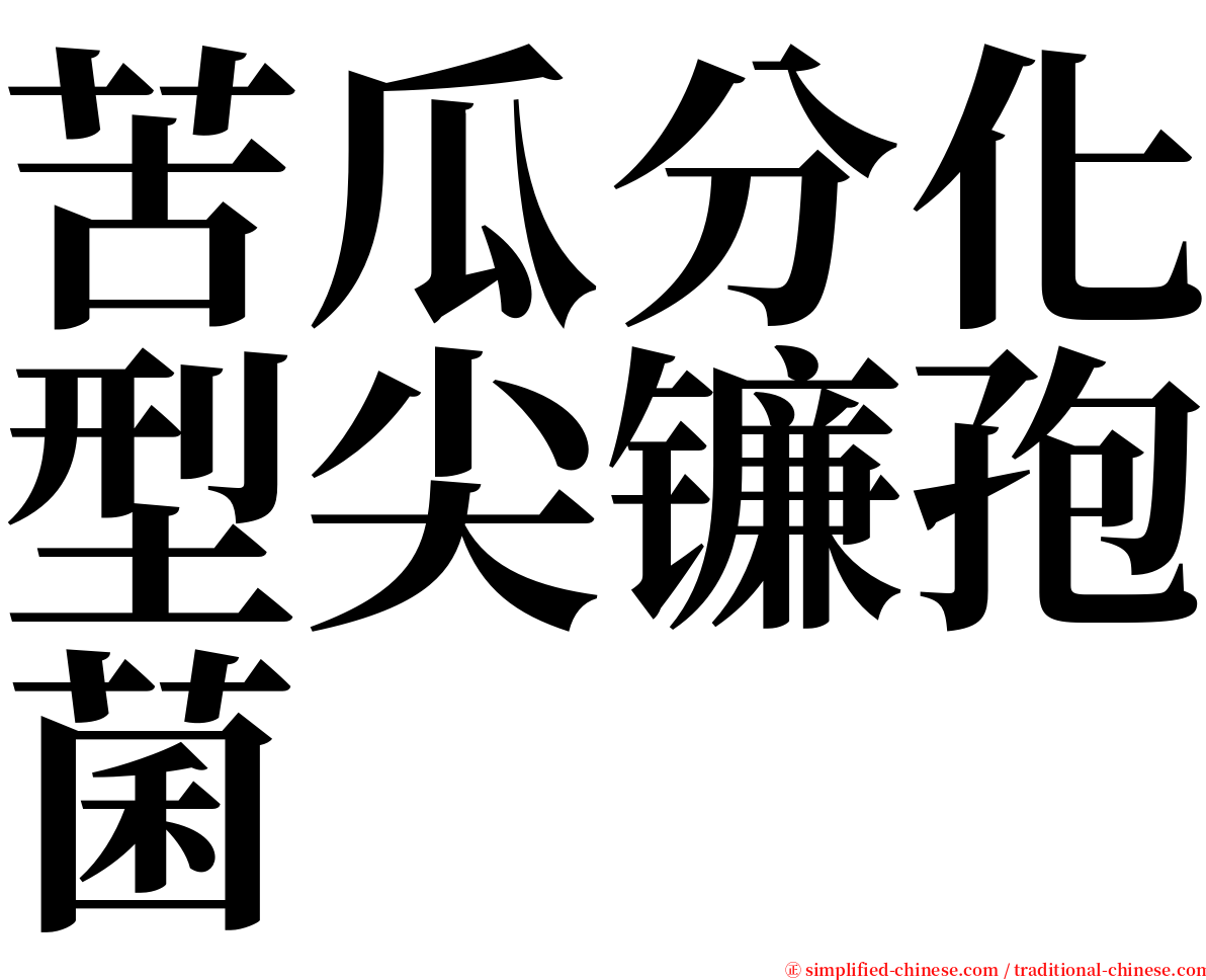 苦瓜分化型尖镰孢菌 serif font