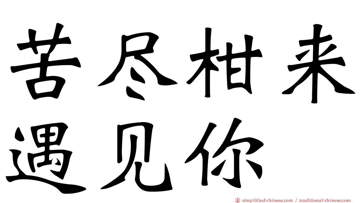 苦尽柑来遇见你