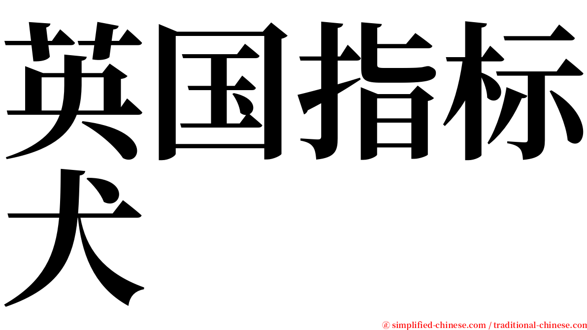 英国指标犬 serif font