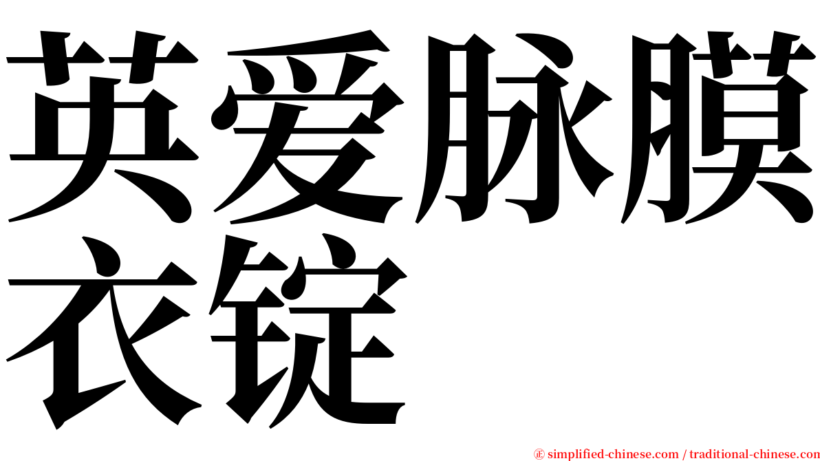 英爱脉膜衣锭 serif font