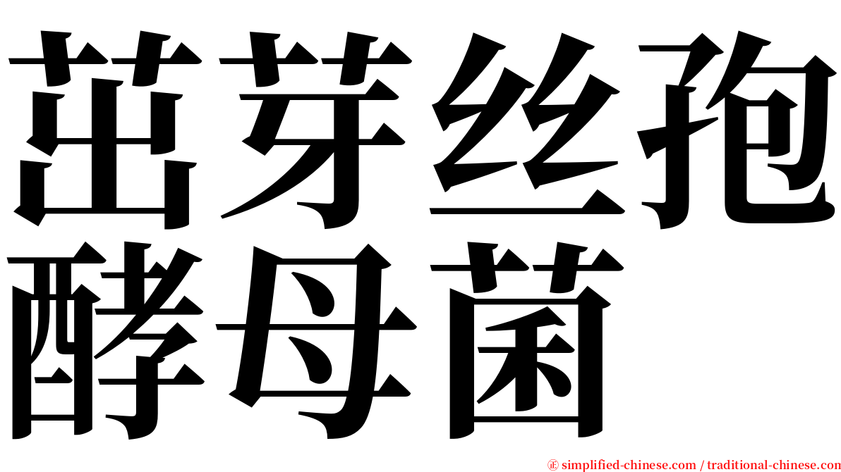 茁芽丝孢酵母菌 serif font