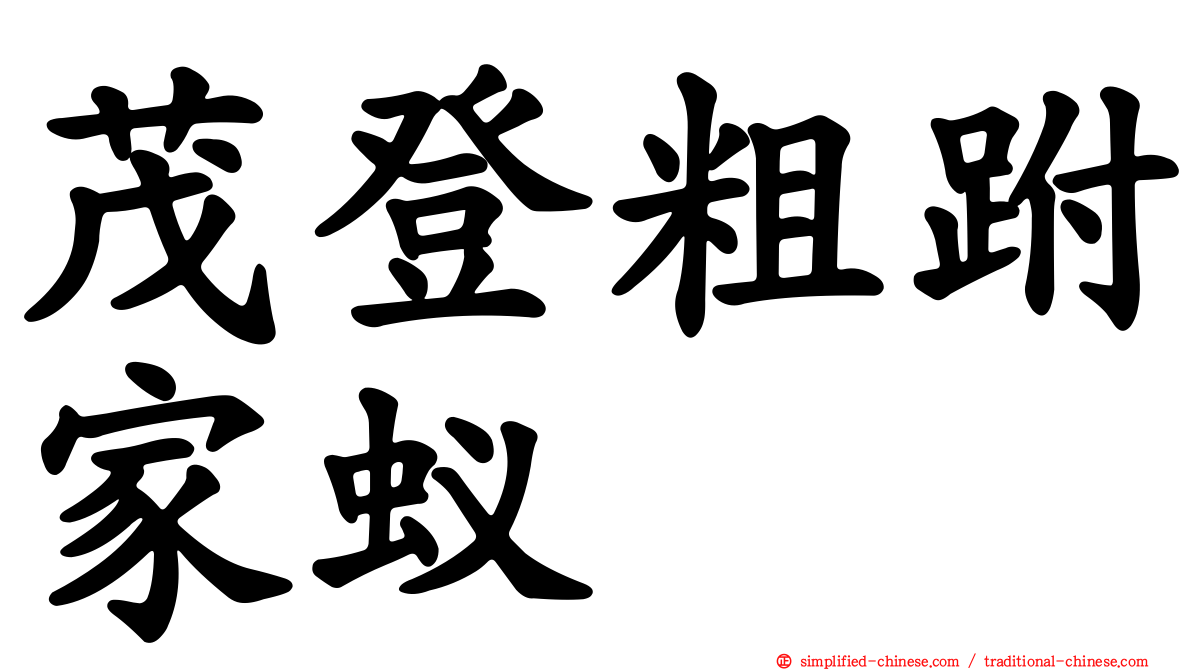 茂登粗跗家蚁