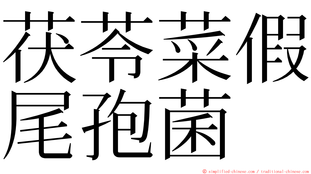 茯苓菜假尾孢菌 ming font