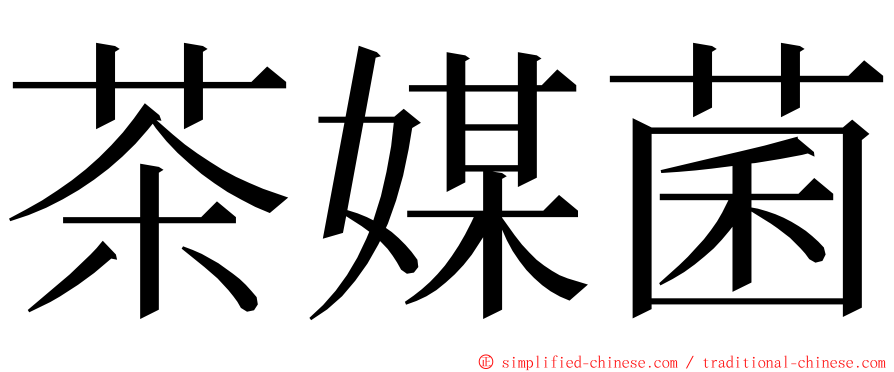 茶媒菌 ming font