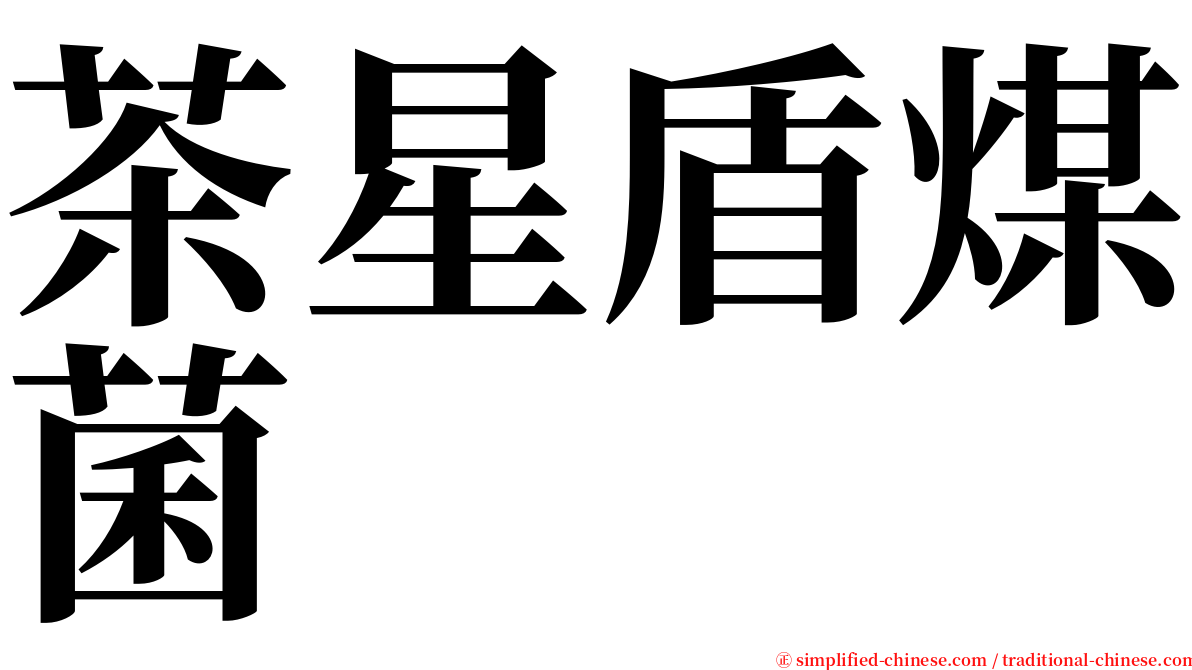 茶星盾煤菌 serif font