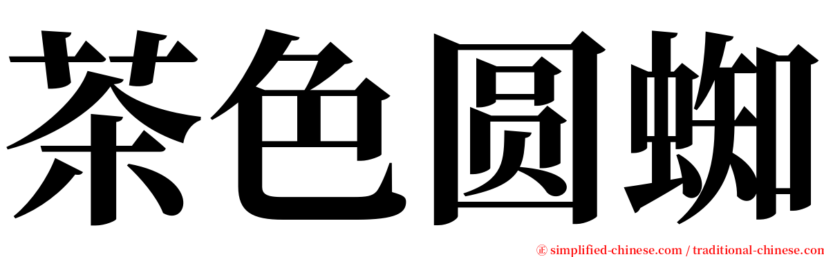 茶色圆蜘 serif font