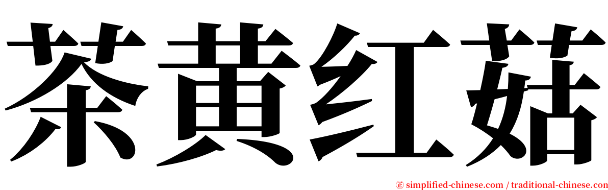 茶黄红菇 serif font