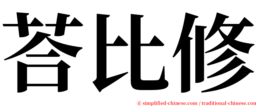 荅比修 serif font