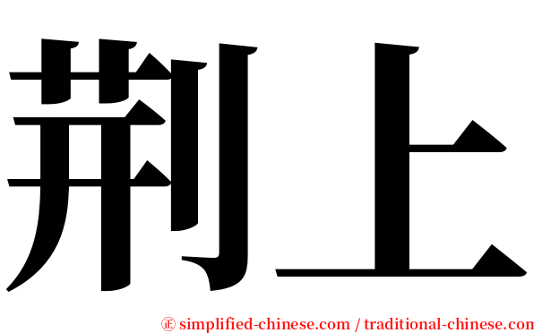 荆上 serif font