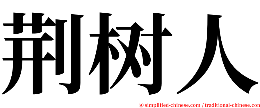 荆树人 serif font