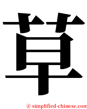 草 serif font