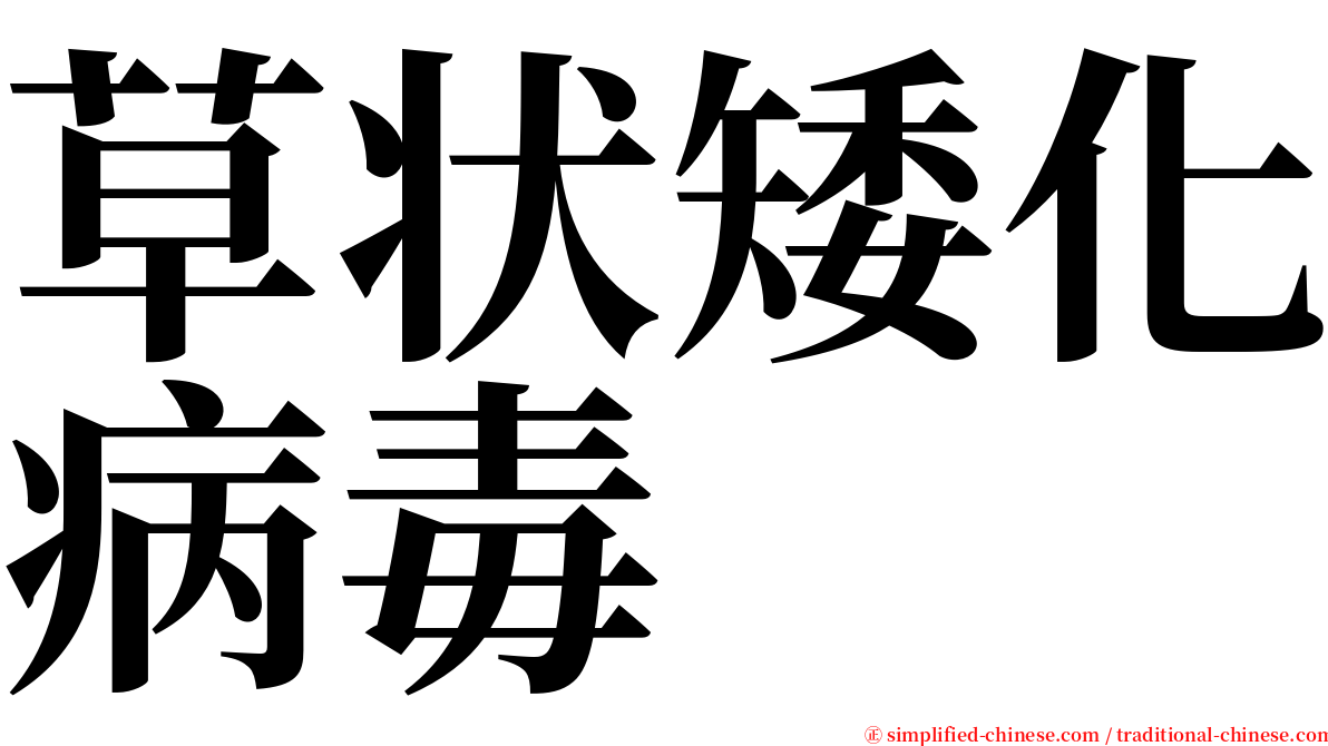 草状矮化病毒 serif font