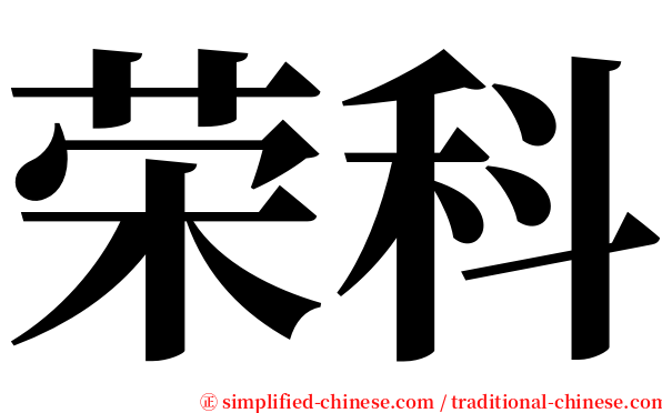 荣科 serif font