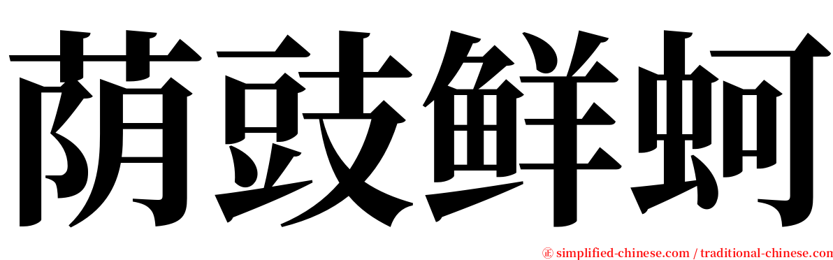 荫豉鲜蚵 serif font