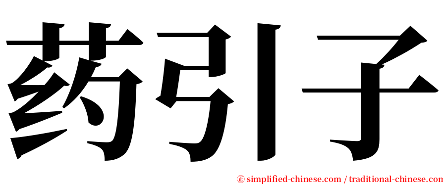 药引子 serif font