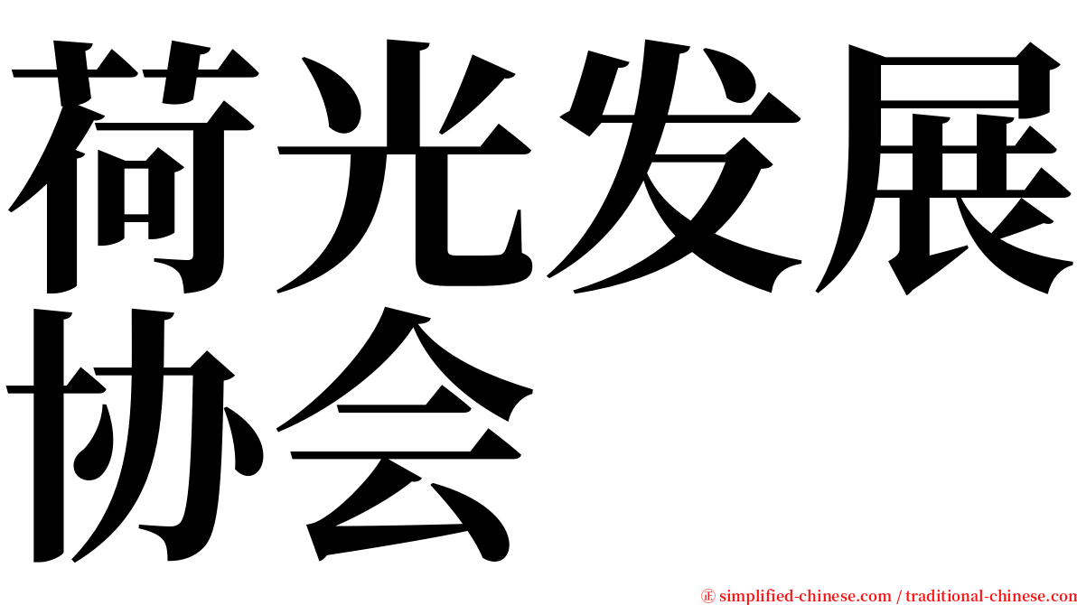 荷光发展协会 serif font