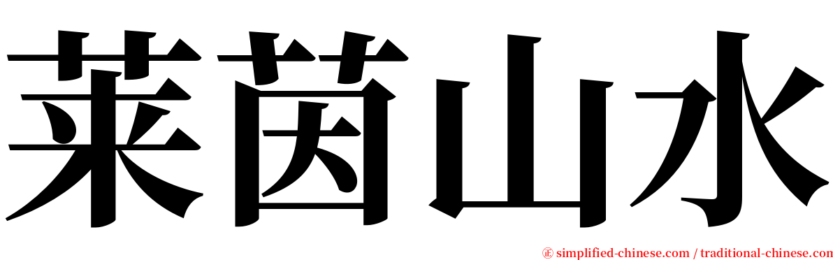 莱茵山水 serif font