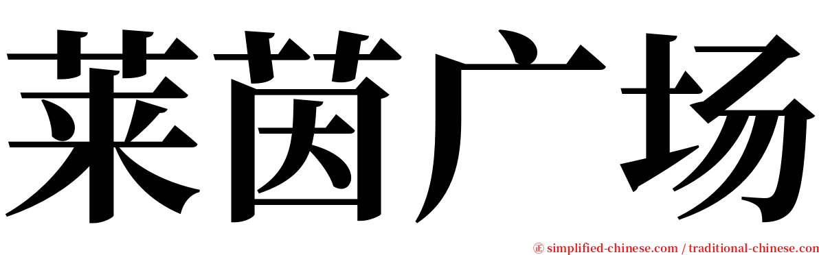 莱茵广场 serif font