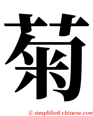 菊 serif font