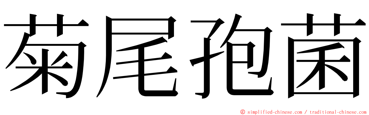 菊尾孢菌 ming font