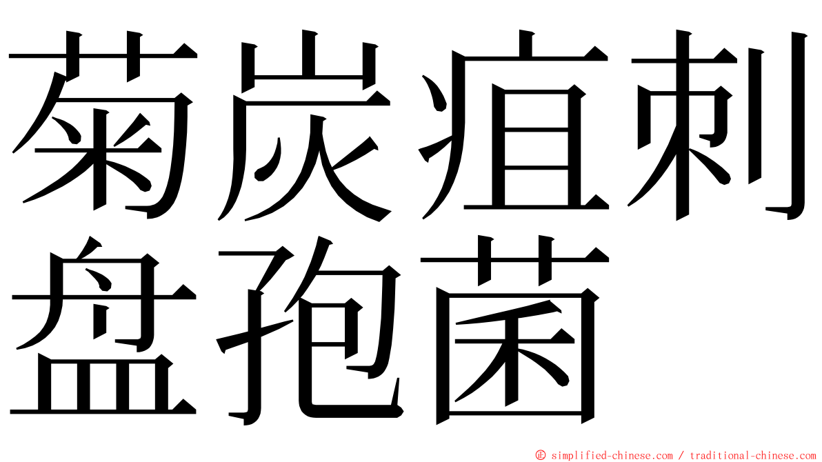 菊炭疽刺盘孢菌 ming font