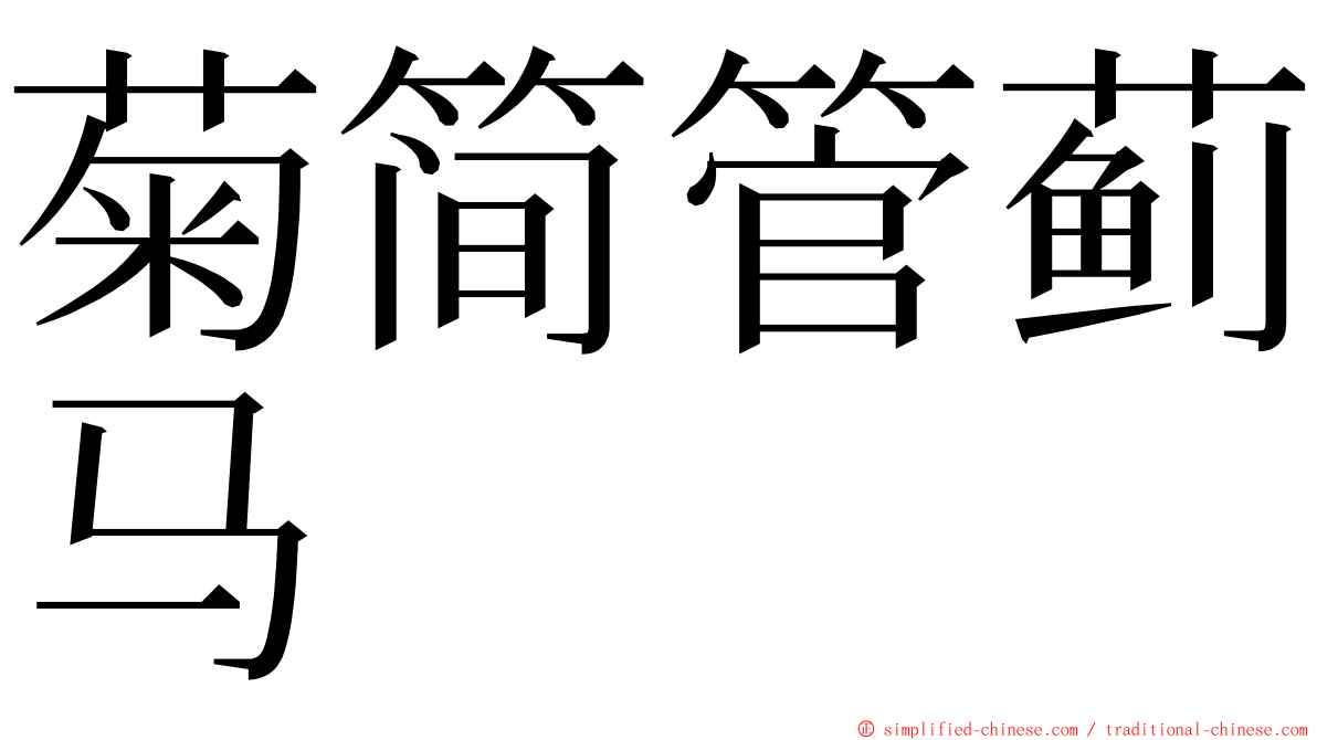 菊简管蓟马 ming font