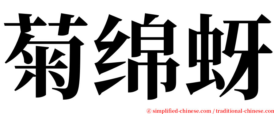 菊绵蚜 serif font