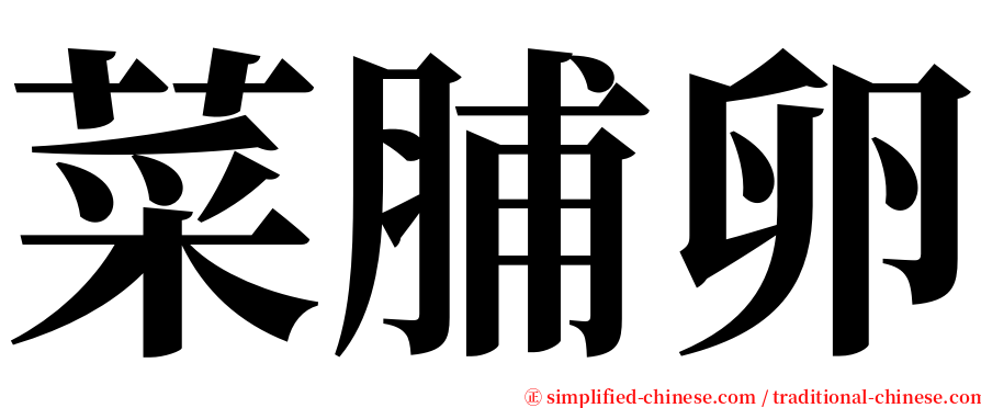 菜脯卵 serif font