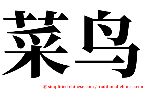 菜鸟 serif font