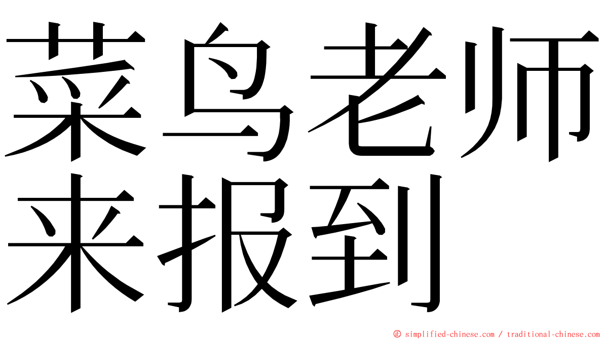 菜鸟老师来报到 ming font