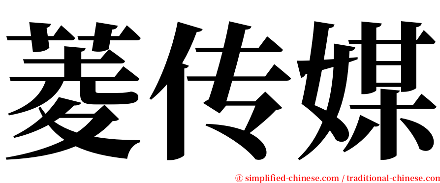 菱传媒 serif font