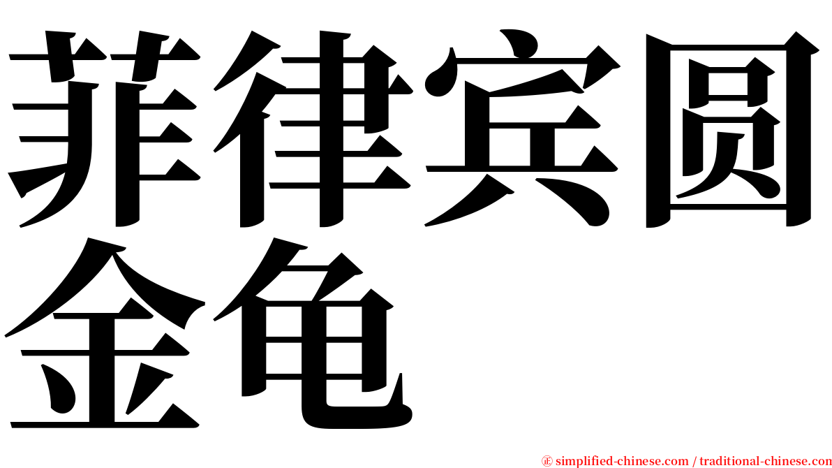 菲律宾圆金龟 serif font