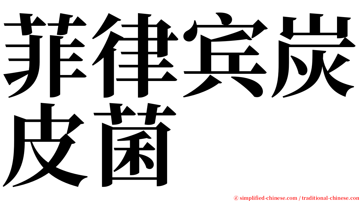 菲律宾炭皮菌 serif font