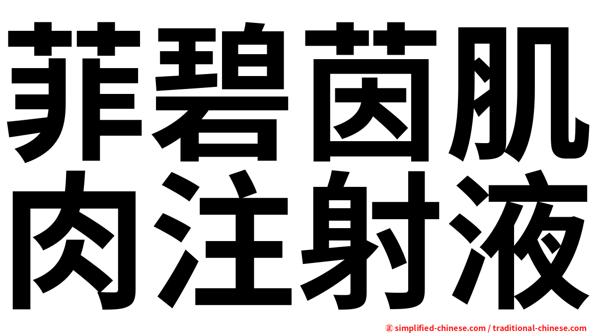 菲碧茵肌肉注射液