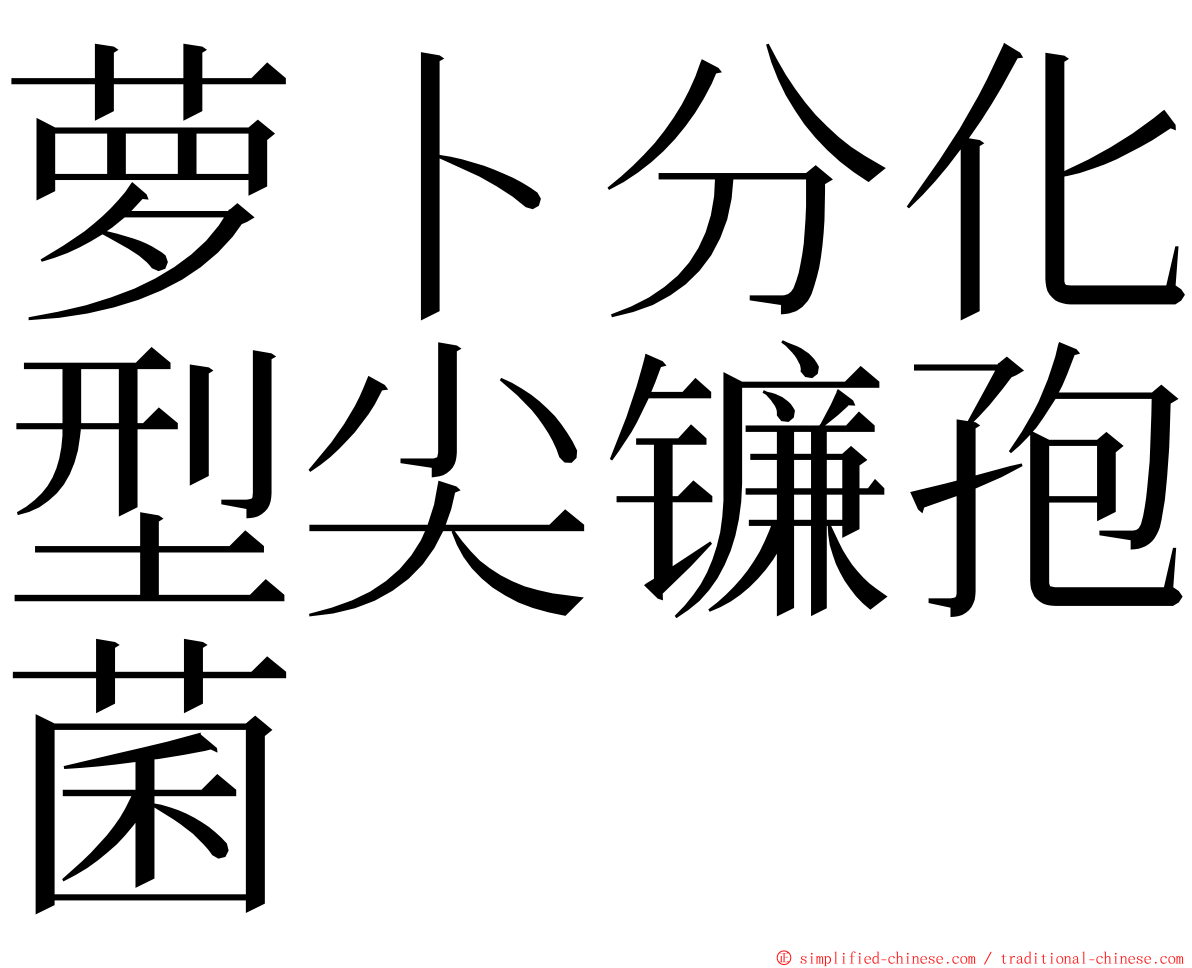 萝卜分化型尖镰孢菌 ming font