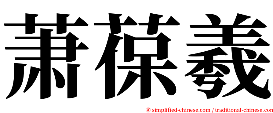 萧葆羲 serif font