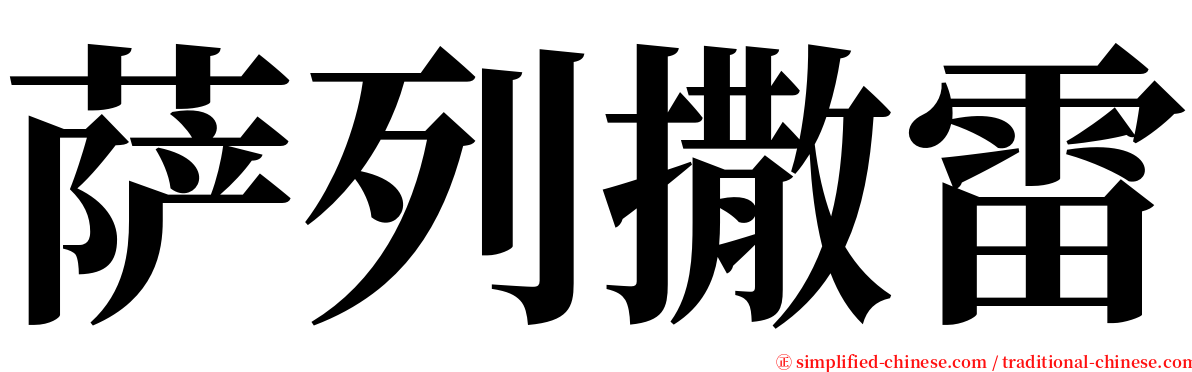 萨列撒雷 serif font