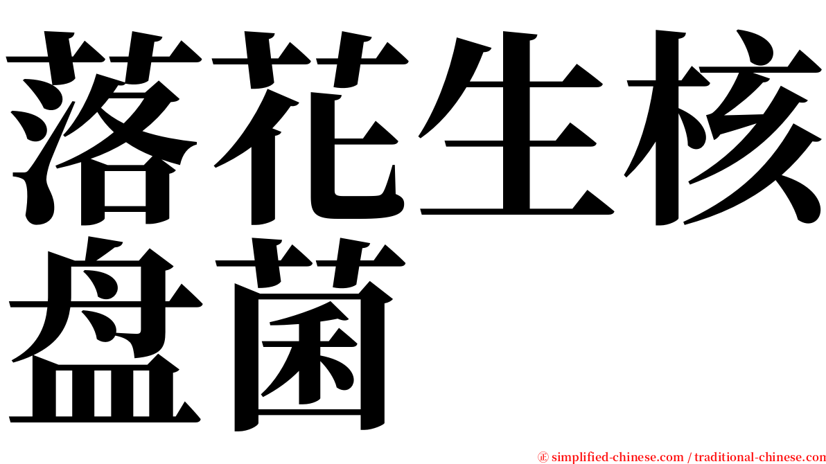 落花生核盘菌 serif font