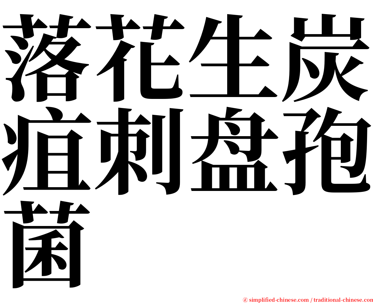 落花生炭疽刺盘孢菌 serif font